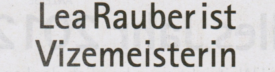 Lea Rauber ist Vize-Meisterin